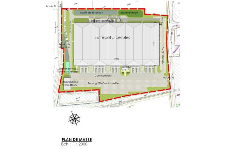 Location d'entrepôt de 29 950 m² à Montélimar - 26200 plan - 1