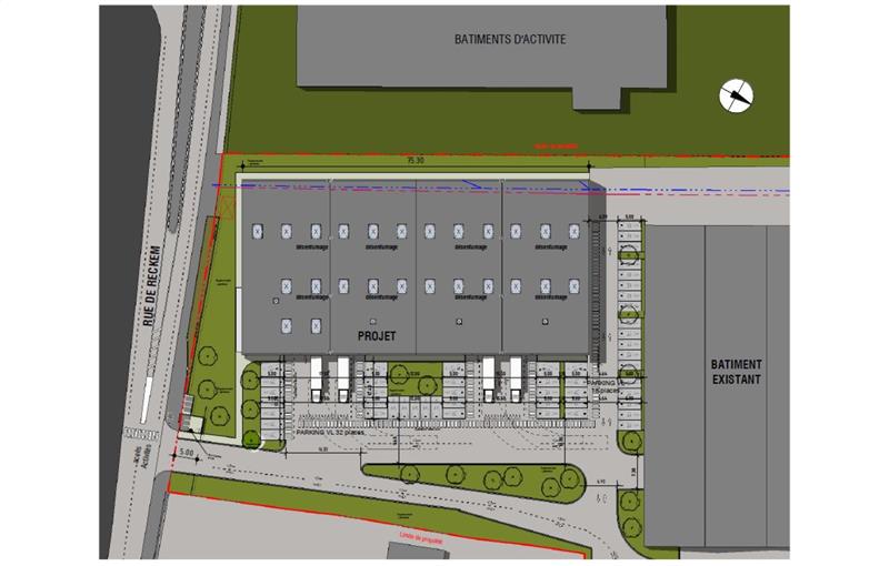 Location d'entrepôt de 1 664 m² à Neuville-en-Ferrain - 59960 plan - 1