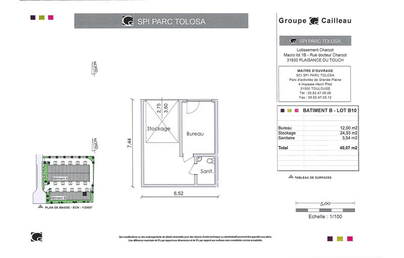 Location d'entrepôt de 40 m² à Plaisance-du-Touch - 31830 plan - 1