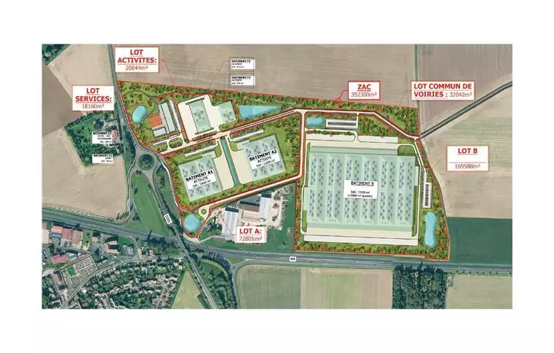 Location d'entrepôt de 103410 m² à Rozay-en-Brie - 77540