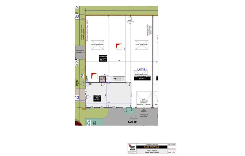 Location d'entrepôt de 526 m² à Saint-Priest - 69800 plan - 1