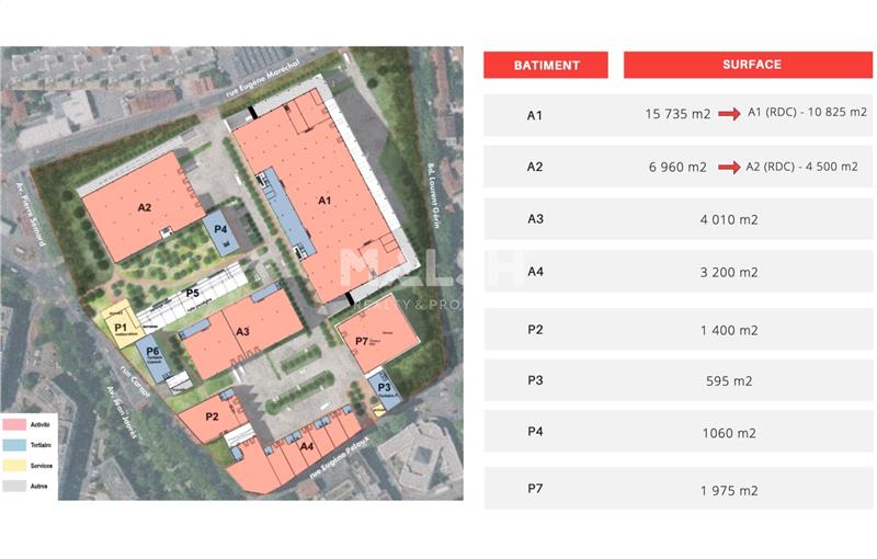 Location d'entrepôt de 35 075 m² à Vénissieux - 69200 plan - 1