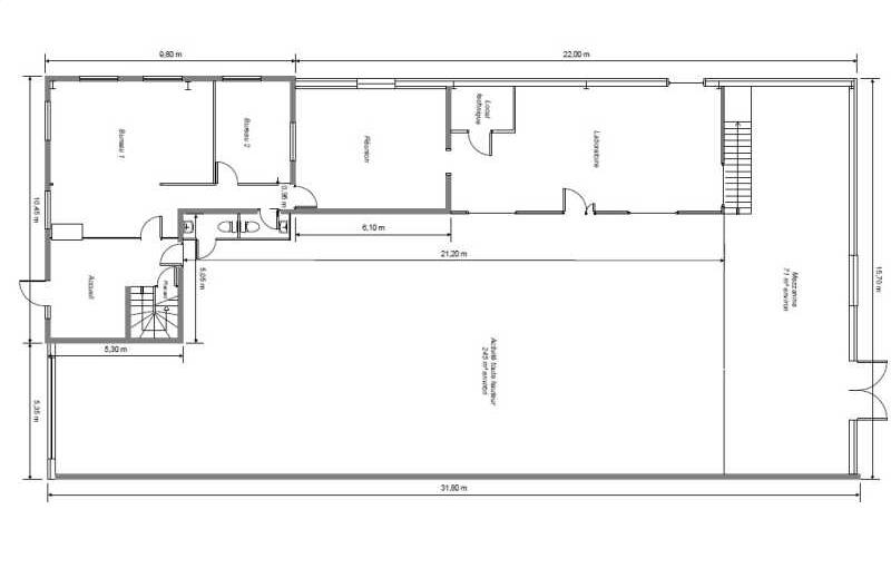 Location d'entrepôt de 723 m² à Villeurbanne - 69100 plan - 1