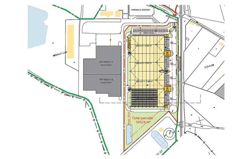 Location d'entrepôt de 25 710 m² à Warluis - 60430 plan - 1