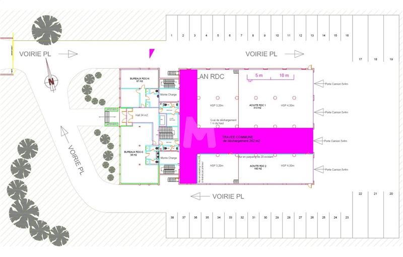 Location d'entrepôt de 512 m² à Wissous - 91320 plan - 1