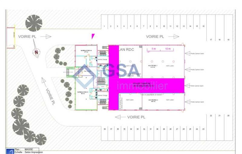 Location d'entrepôt de 407 m² à Wissous - 91320 plan - 1
