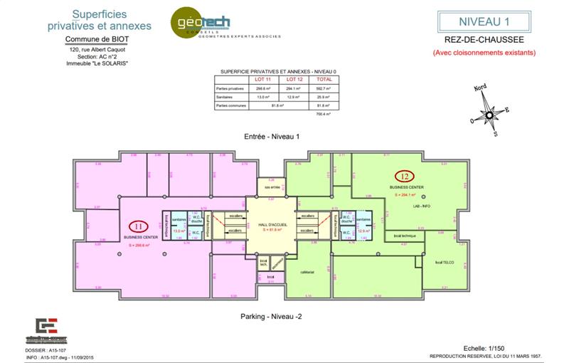 Bureau à acheter de 2 104 m² à Biot - 06410 plan - 1