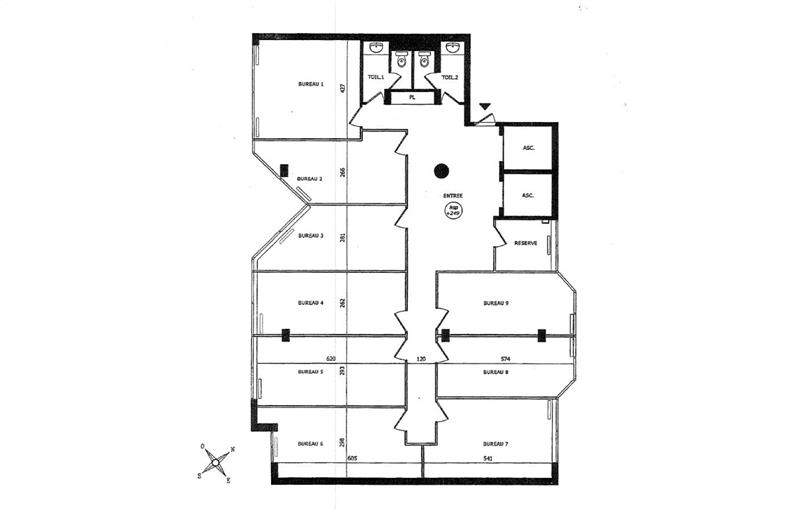 Achat de bureau de 200 m² à Levallois-Perret - 92300 plan - 1