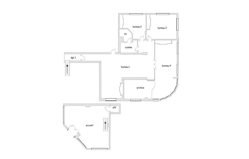 Bureau à vendre de 149 m² à Lyon 6 - 69006 plan - 1
