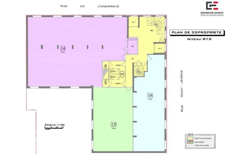 Vente de bureau de 216 m² à Lyon 7 - 69007 plan - 1
