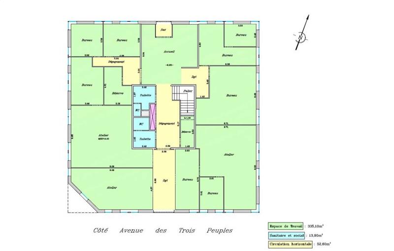 Achat de bureau de 808 m² à Montigny-le-Bretonneux - 78180 plan - 1