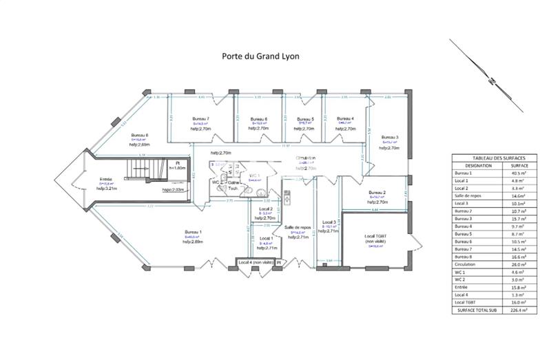 Bureau à vendre de 450 m² à Neyron - 01700 plan - 1