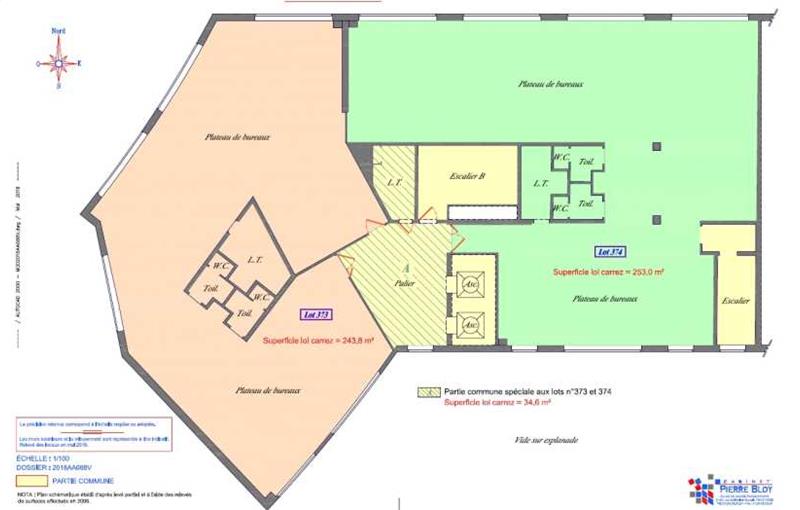 Vente de bureau de 244 m² à Noisy-le-Grand - 93160 plan - 1