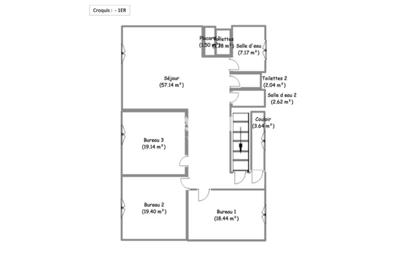 Achat de bureau de 133 m² à Rillieux-la-Pape - 69140 plan - 1