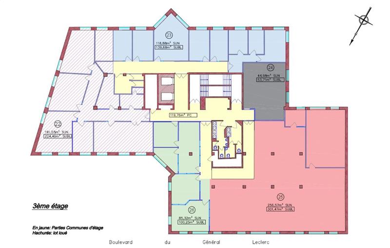 Achat de bureau de 1 957 m² à Roubaix - 59100 plan - 1