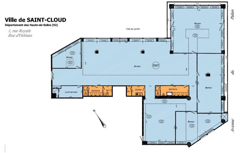 Bureau à acheter de 433 m² à Saint-Cloud - 92210 plan - 1