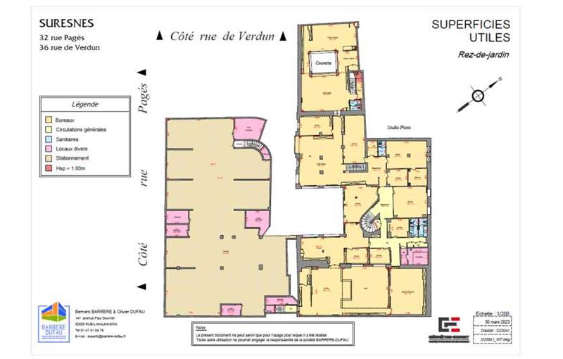 Bureau en vente de 2 503 m² à Suresnes - 92150 plan - 1