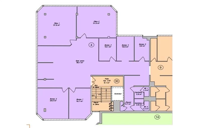 Achat de bureau de 3 697 m² à Vélizy-Villacoublay - 78140 plan - 1