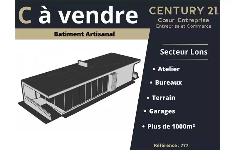 Vente d'entrepôt de 1061 m² à Lons-le-Saunier - 39000