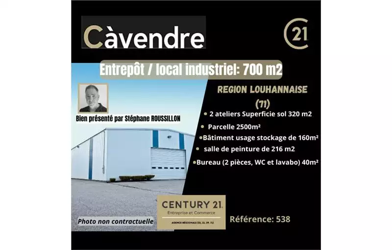 Entrepôt à acheter de 700 m² à Louhans - 71500