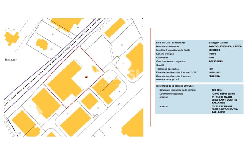 Achat d'entrepôt de 5 904 m² à Saint-Quentin-Fallavier - 38070 plan - 1