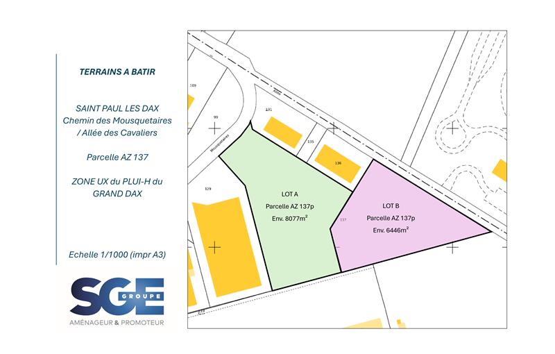 Terrain à vendre de 14 523 m² à Saint-Paul-lès-Dax - 40990 plan - 1