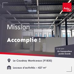 Location d'entrepôt à Le Coudray-Montceaux